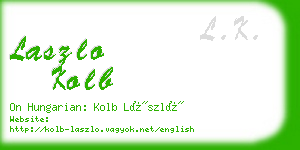 laszlo kolb business card